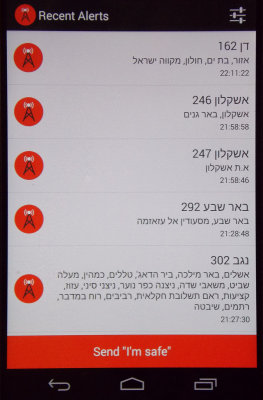 RedAlert missile warning - smart phone application