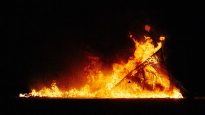 Temple Burn - Burning Man 2015