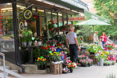 Flower shop outside of Skogskyrkogrden