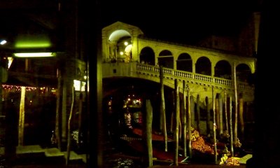 Rialto Bridge at night