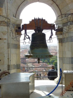 Bell at the top of Leaning Tower