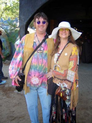 Brian and Denise let out their hippie side