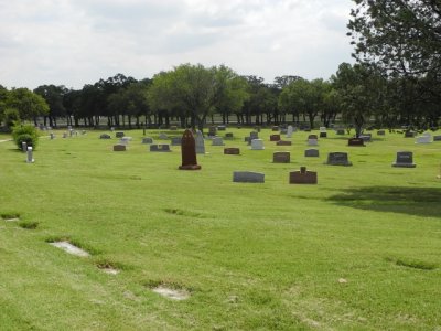 Field of graves with their mixed style of markers