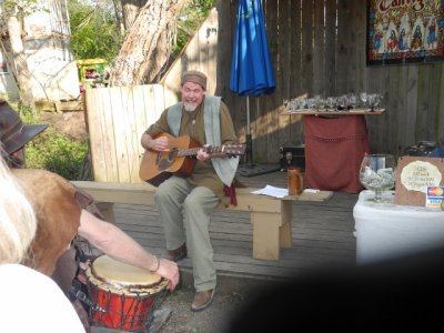 Donal Hinely with his folk music.