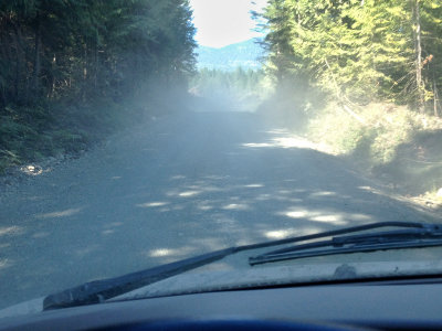 We took turns being the trailing van as the roads were very dusty.