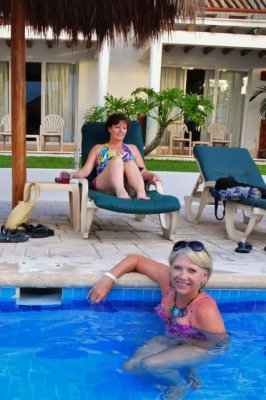Karri & Karen at adult pool