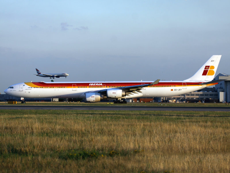 at Heathrow awaiting turn for her 27R departure...
