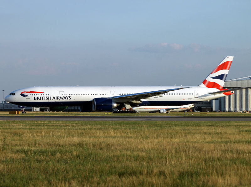 one of the newer -300's awaiting departure from 27R at LHR