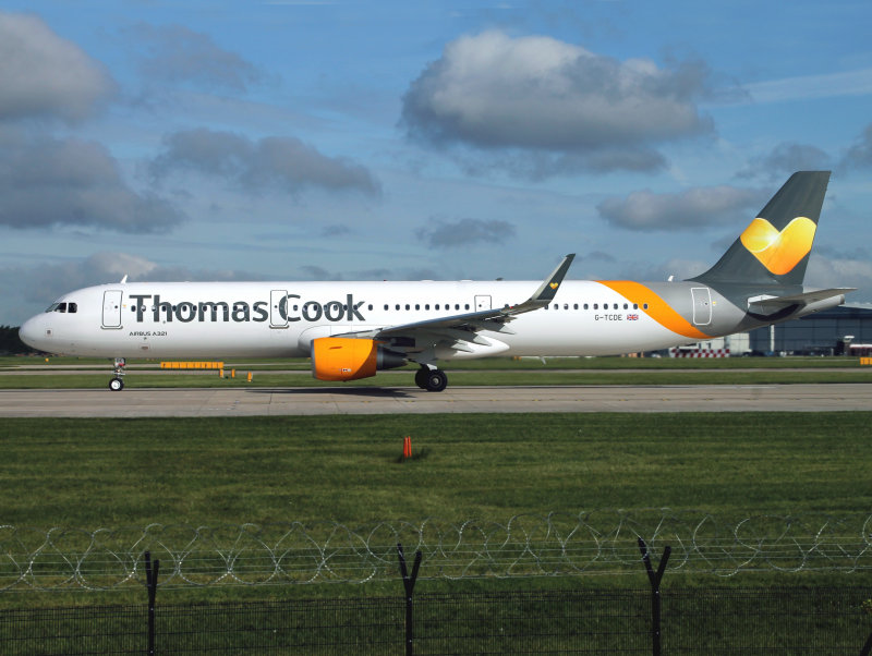New A321 at MAN departing from runway 24L