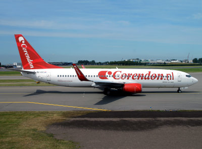 Standard livery of the Dutch branch of Corendon of Turkey....@ AMS.
