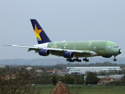 1st flight for this Skymark A380 @ TLS