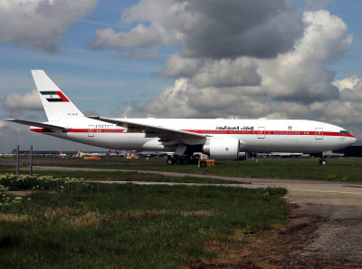 Just managed to snap before the undercarriage disappeared behind the sign..
at LHR going towards a 27L dep.