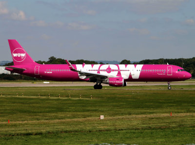 This afternoon this purple beast graced out tarmac with the A321 for a change at Gatwick!
