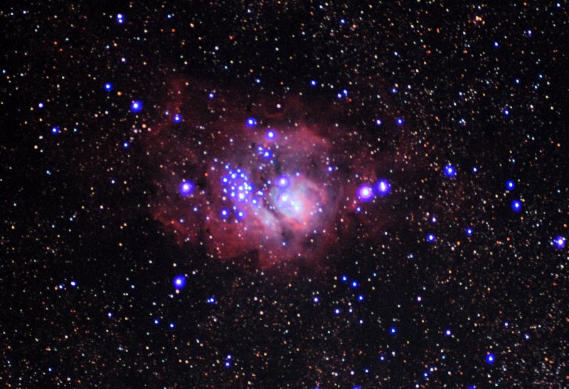M8 The Lagoon Nebula,@ 450 sec, ISO 800,5,00 Ly from Earth