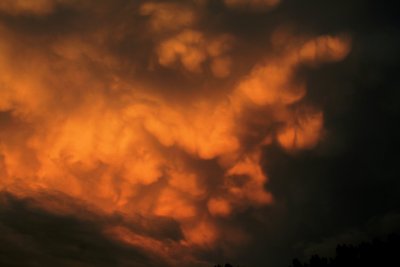 storm clouds at sunset