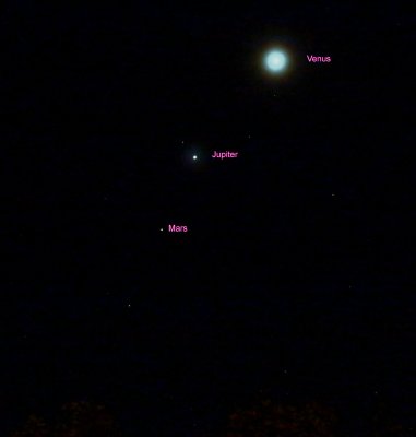 Made is Morning around 5:00 Am(10/22/15) Mars,Jupiter & Venus