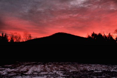 Sunrise this morning over Well Knobs 1/21/16