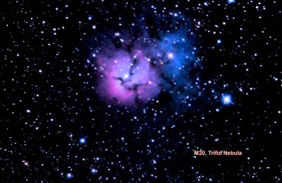 New Picture Of M20 Trifid Nebula Made Monday Morining 3:21 Am.