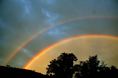 Double Rainbow This Morning (7/7/16) 3 Rainbow in 2 Days