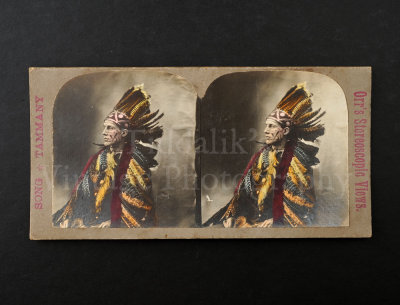 01 Orrs Stereoscopic Views Song Tammany Native American Indian Stereoview.jpg