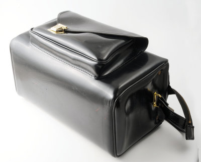 03 Vintage 1970s Black PVC Camera Shoulder Bag.jpg