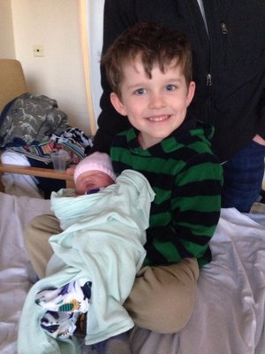 Grandson Dylan and his new sister