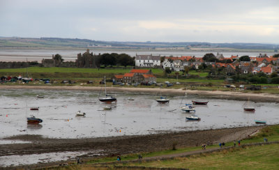 Lindisfarne Priory from the castle walls