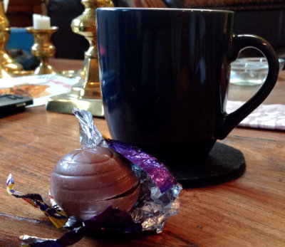 a creme egg with a coffee