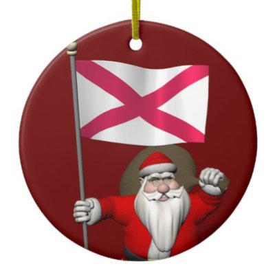 Santa Claus With Flag Of Northern Ireland