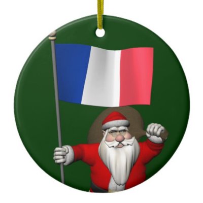 Santa Claus With Flag Of France