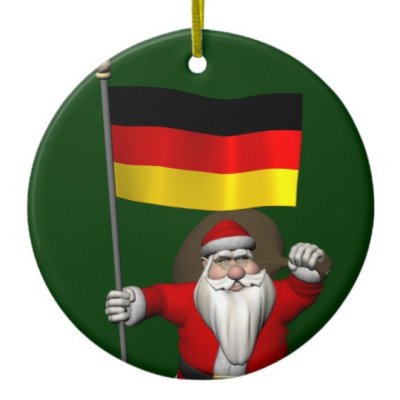Santa Claus With Flag Of Germany
