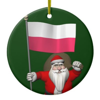 Santa Claus With Flag Of Poland