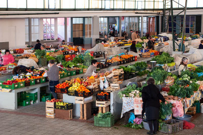 O mercado da Nazar em 20 de fevereiro de 2008