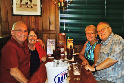 June 2013 - Don and Karen Boyd with Lynda and Ray Kyse after a great lunch and drinks at the Pines Ale House