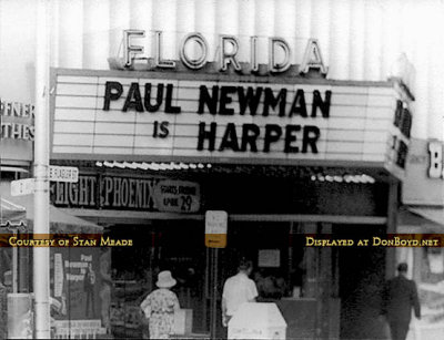 1966 - the marquee and box office for downtown Miami's Florida Theatre