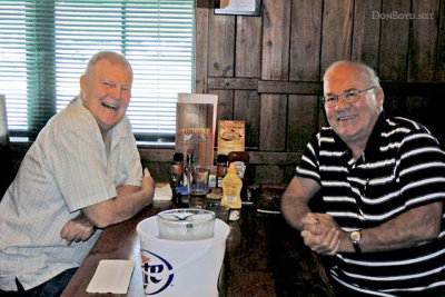 July 2013 - Ray Kyse and Don Boyd after lunch and beers at the Pines Ale House