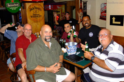 July 2013 - Kev Cook, Don Boyd, Vic Lopez, Luimer Cordero, Suresh Atapattu and Eddy Gual at Bryson's Irish Pub