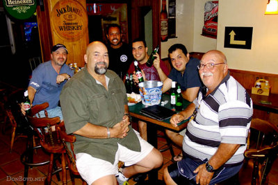 July 2013 - Kev Cook, Vic Lopez, Suresh Atapattu, Luimer Cordero, Daniel Morales and Eddy Gual at Brysons Irsh Pub