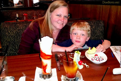 April 2012 - Karen and Kyler having dessert at the Elephant Bar Global Grill in Colorado Springs
