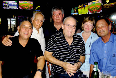 July 2013 - Miguel Mikey Matera, Al Herreros, Carlos Orchard, Don Boyd, Cheri Orchard and John Rizzo at Bryson's Irish Pub