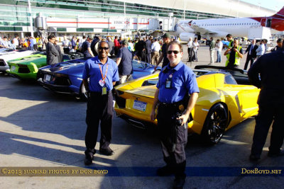 January 2013 - Brent Simmons and Sam Drexler with the Lamborghinis at MIA