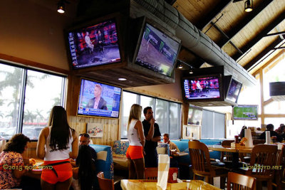 2013 - looking northwest (towards 49th Street) inside the new Hooters Hialeah on Palm Springs Mile