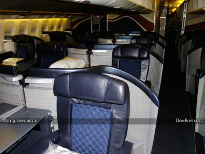 2013 MIA Airfield Tour - the first class section onboard American Airlines B777-223/ER N774AN