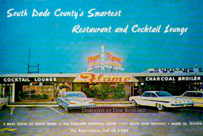 Mid  1960's - The Flame Restaurant in the Suniland Shopping Center