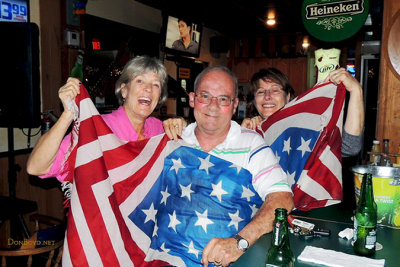 February 2014 - Brenda, Don and Linda at Bryson's Irish Pub after they returned to the USA