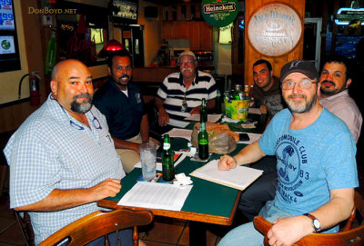 January 2014 - Vic Lopez, Suresh Atapattu, Eddy Gual, Luimer Cordero, Kev Cook and Daniel Morales at Bryson's Irish Pub