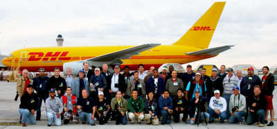 January 2014 - Don Boyd (far left) with the bus #2 airfield tour group at the 22nd annual Miami International Airport ramp tour