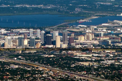 2014 - downtown Tampa with the Hillsborough River and Tampa General Hospital on the far right