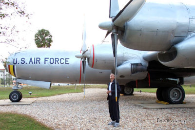November 2012 - Rick Cybulski admiring an Air Force KB-50J at MacDill Memorial Park, MacDill AFB
