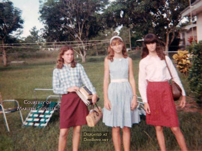1966 - Jan Norris, Sandra Johnson and Marilyn Scoville before going to school at South Miami Junior High